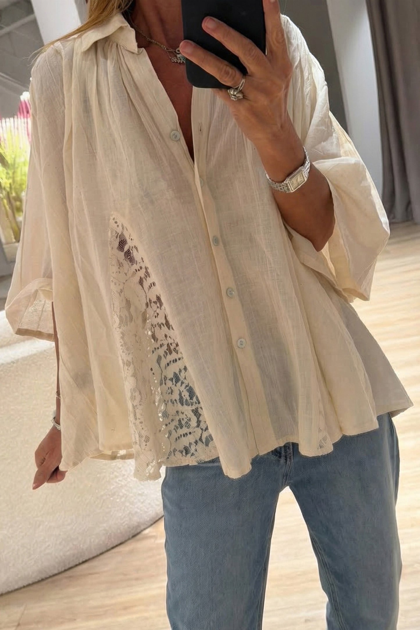 The Ivory Lace Reverie Blouse