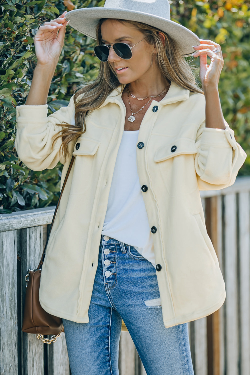 Vanilla Cloud Fleece Shacket