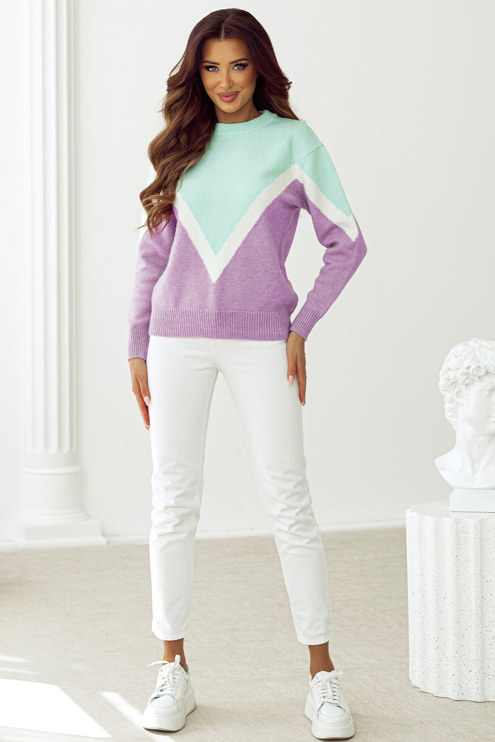 The Lavender Lane Chevron Sweater