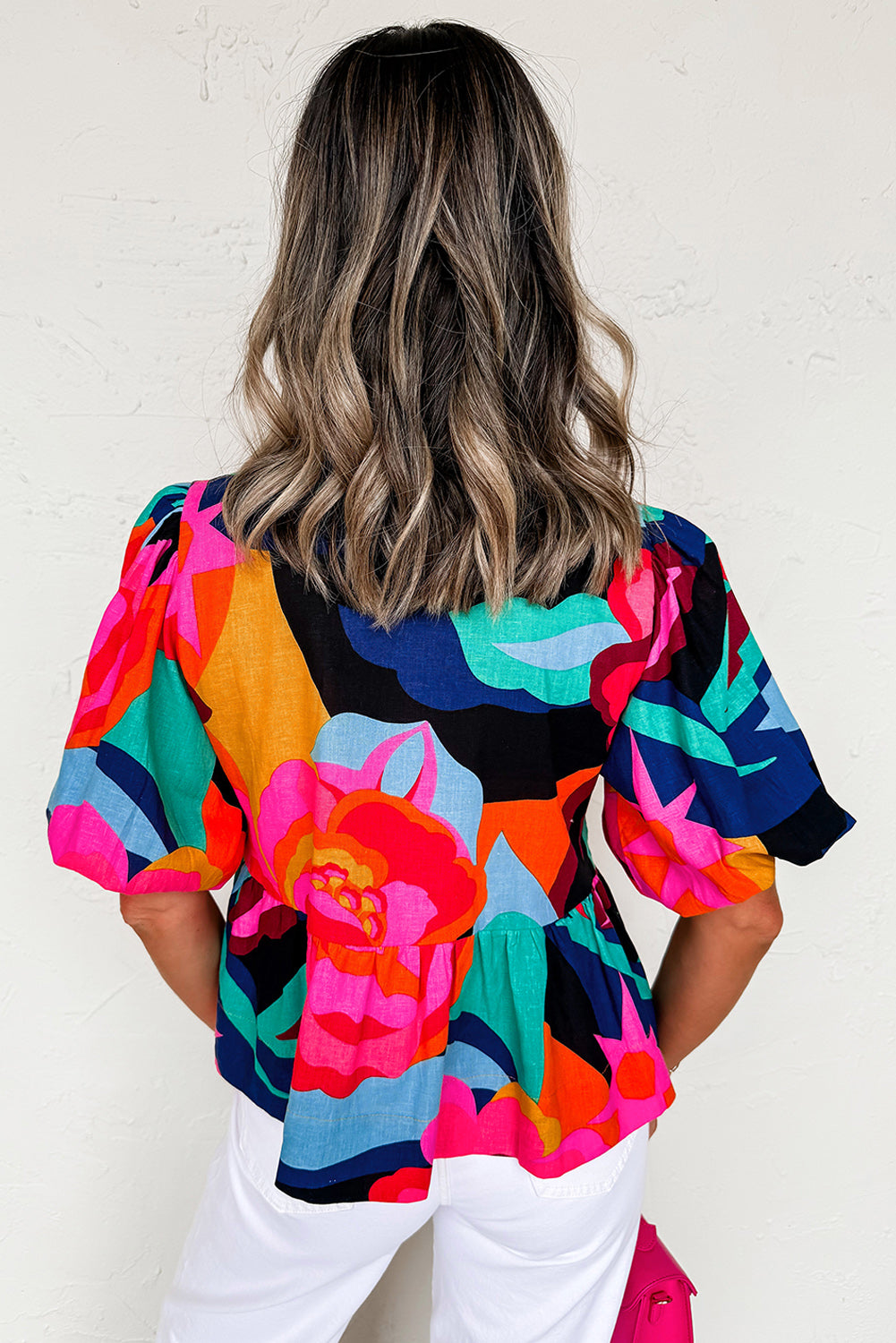 The Capri Colorblock Tie-Front Blouse