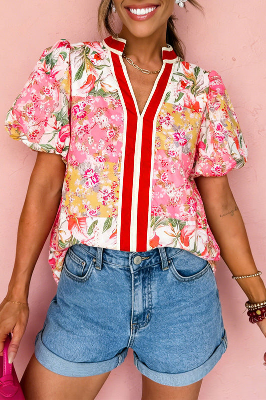 Rosé Garden Stripe Blouse