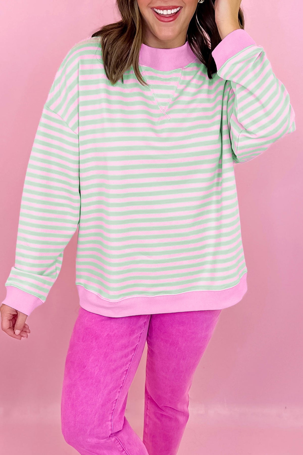 The Sweet Talk Stripe Sweatshirt