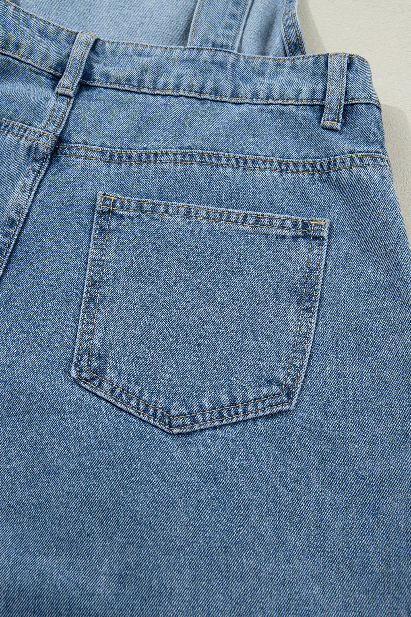 Sunlit Stitch Denim Overalls