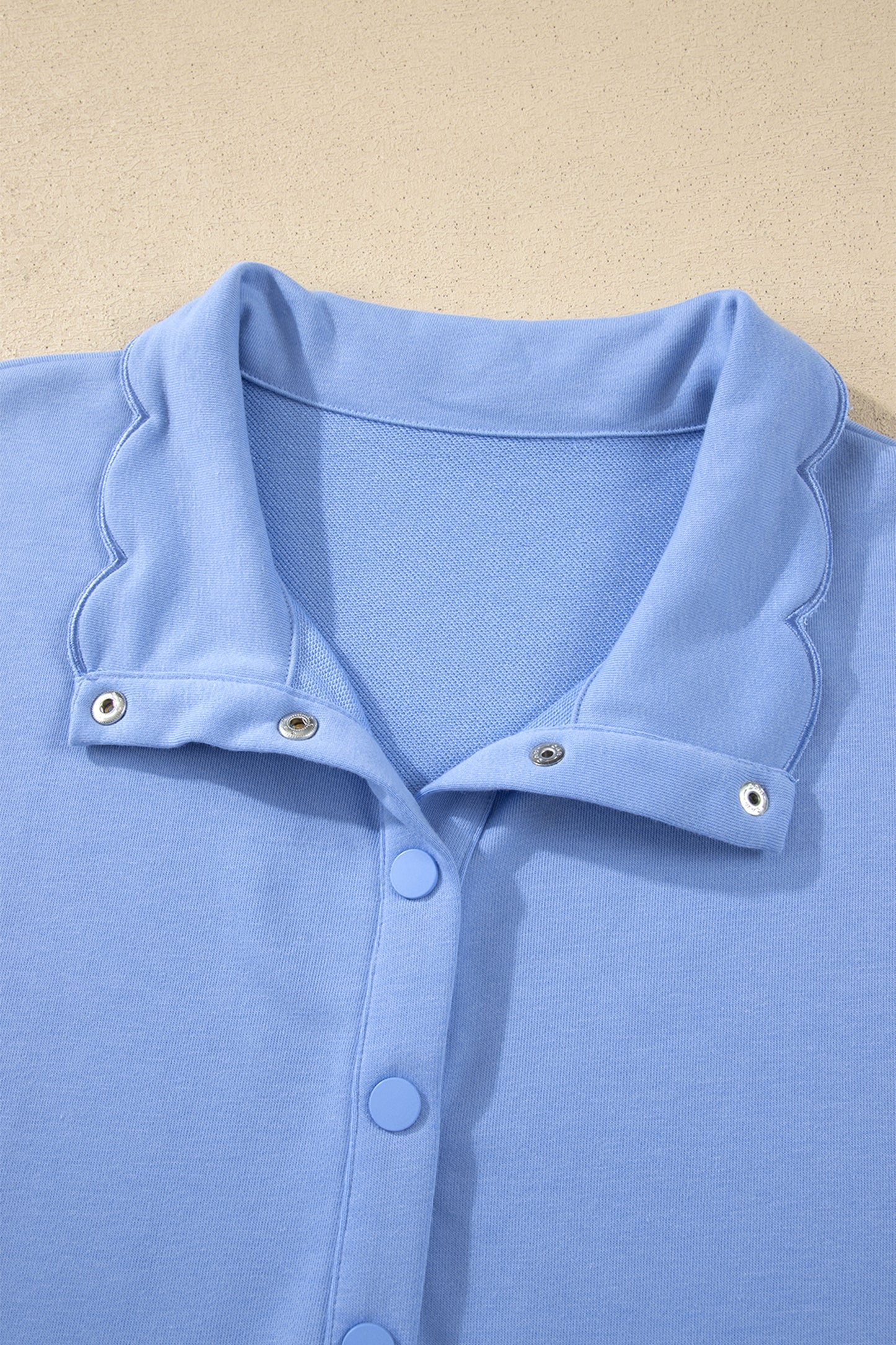 Curvy Blue Skies Scallop Dress