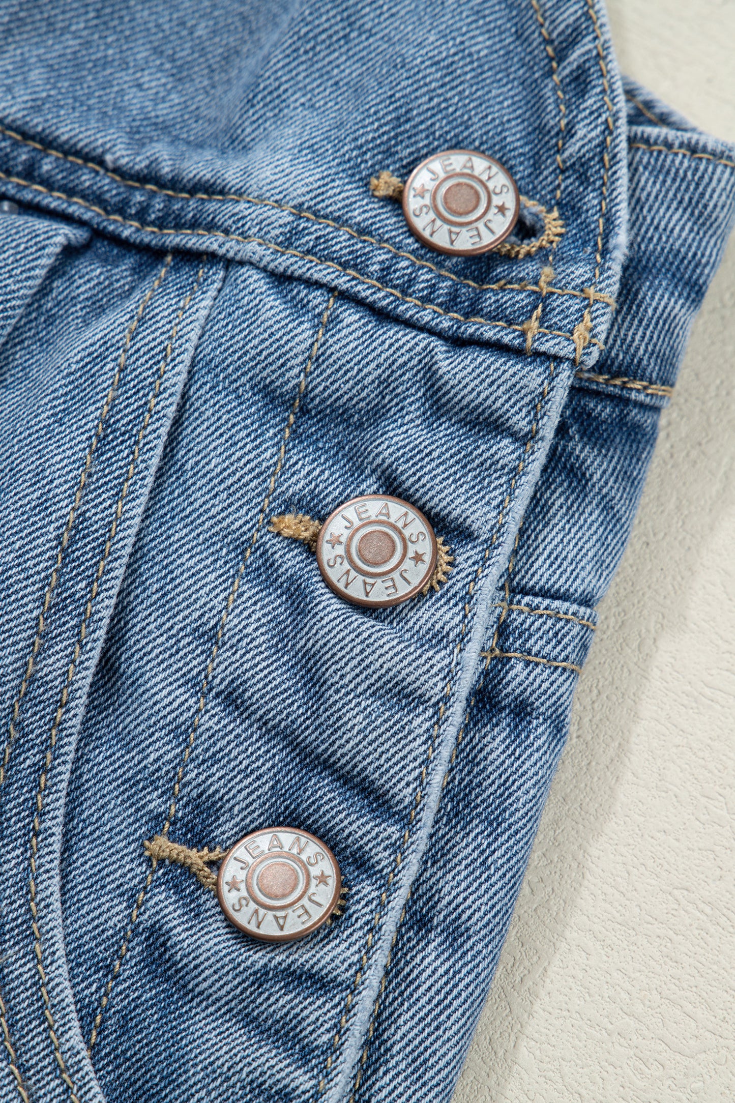 Sunlit Stitch Denim Overalls