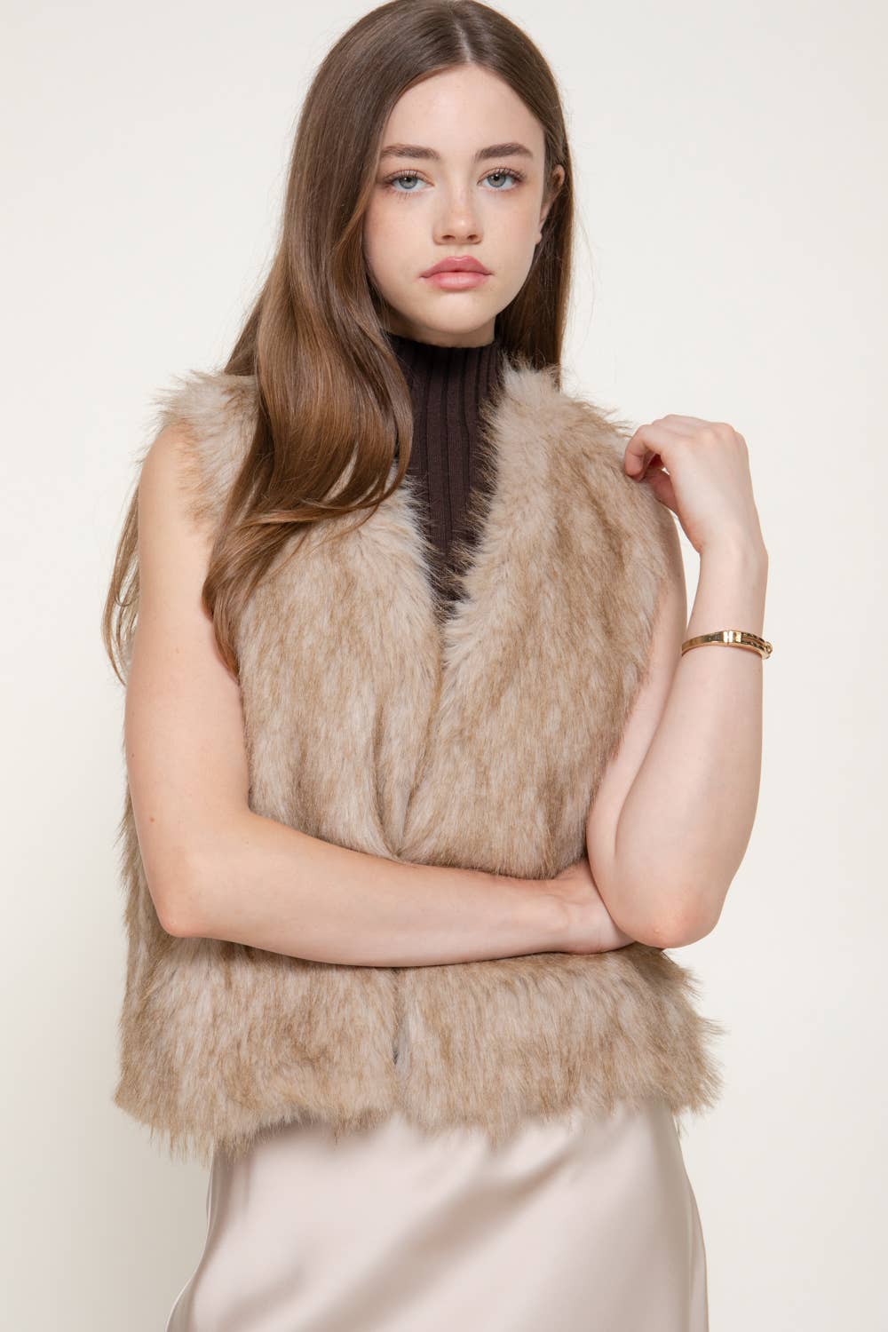 The Champagne Problems Faux Fur Vest