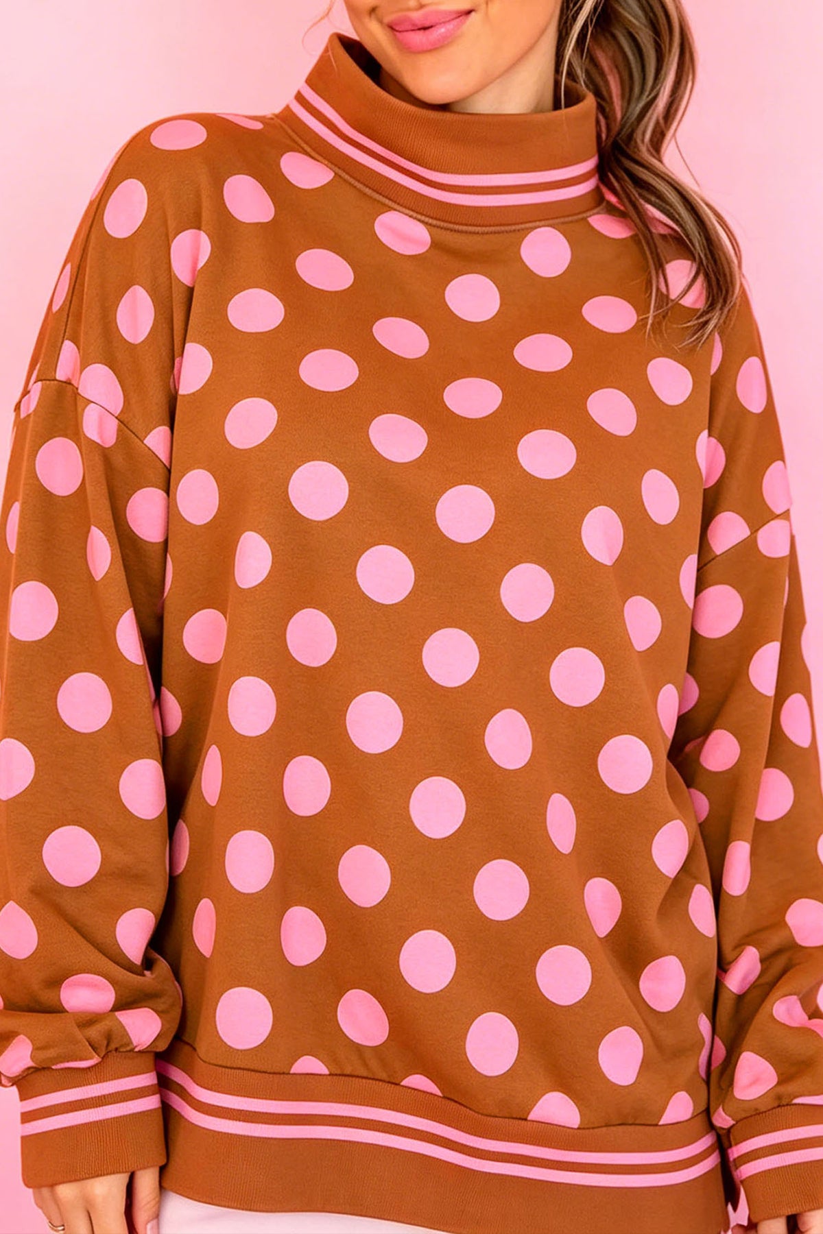The Dot to Dot Mock Neck Sweatshirt