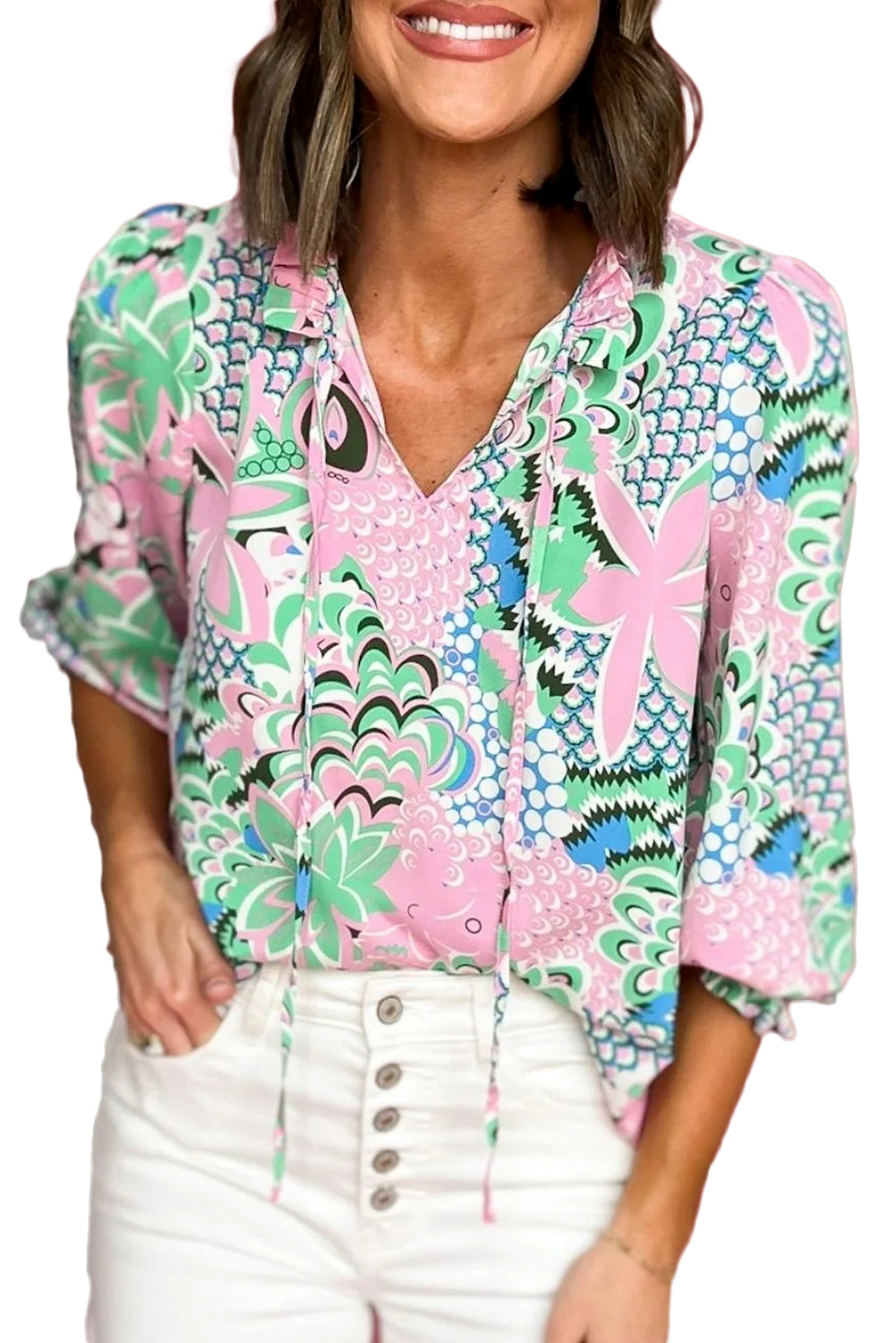 The Palm Springs Patchwork Blouse