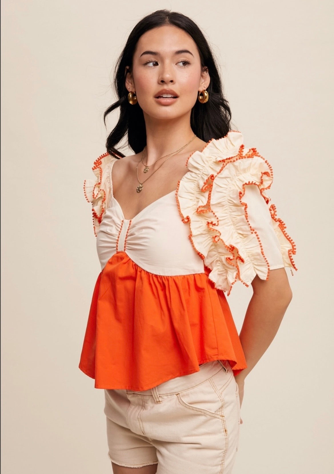 The Seaside Spritz Ruffle Blouse
