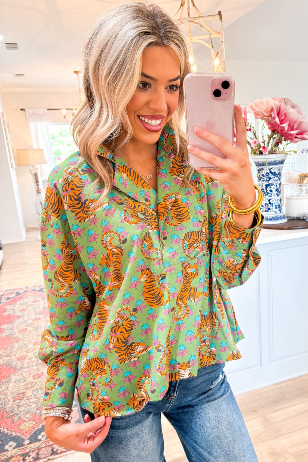 The Wild Garden Satin Blouse