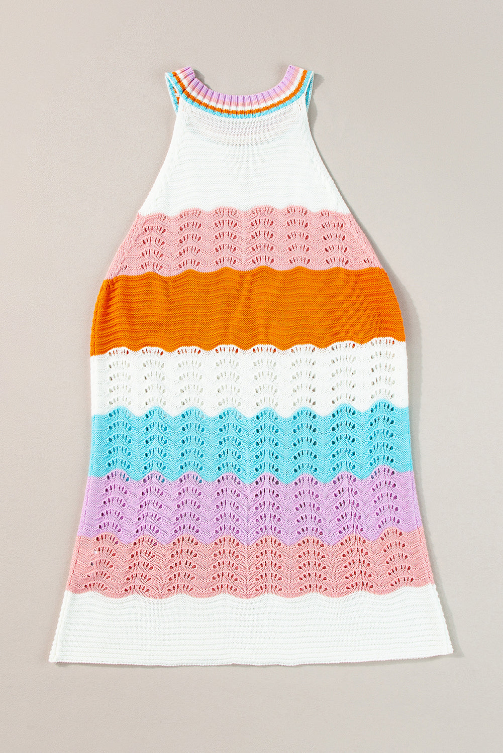 The Sweet Stripe Crochet Tank