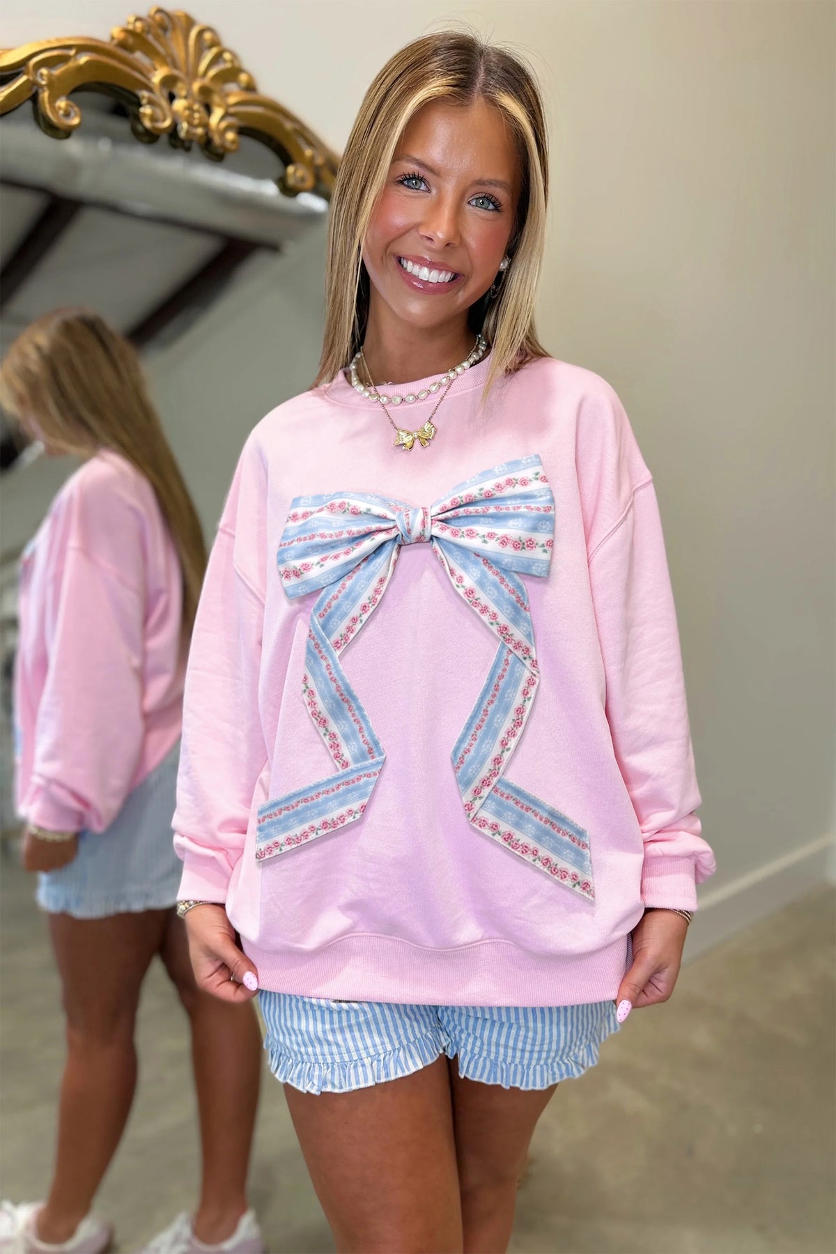 Sweet Southern Belle Bow Sweatshirt