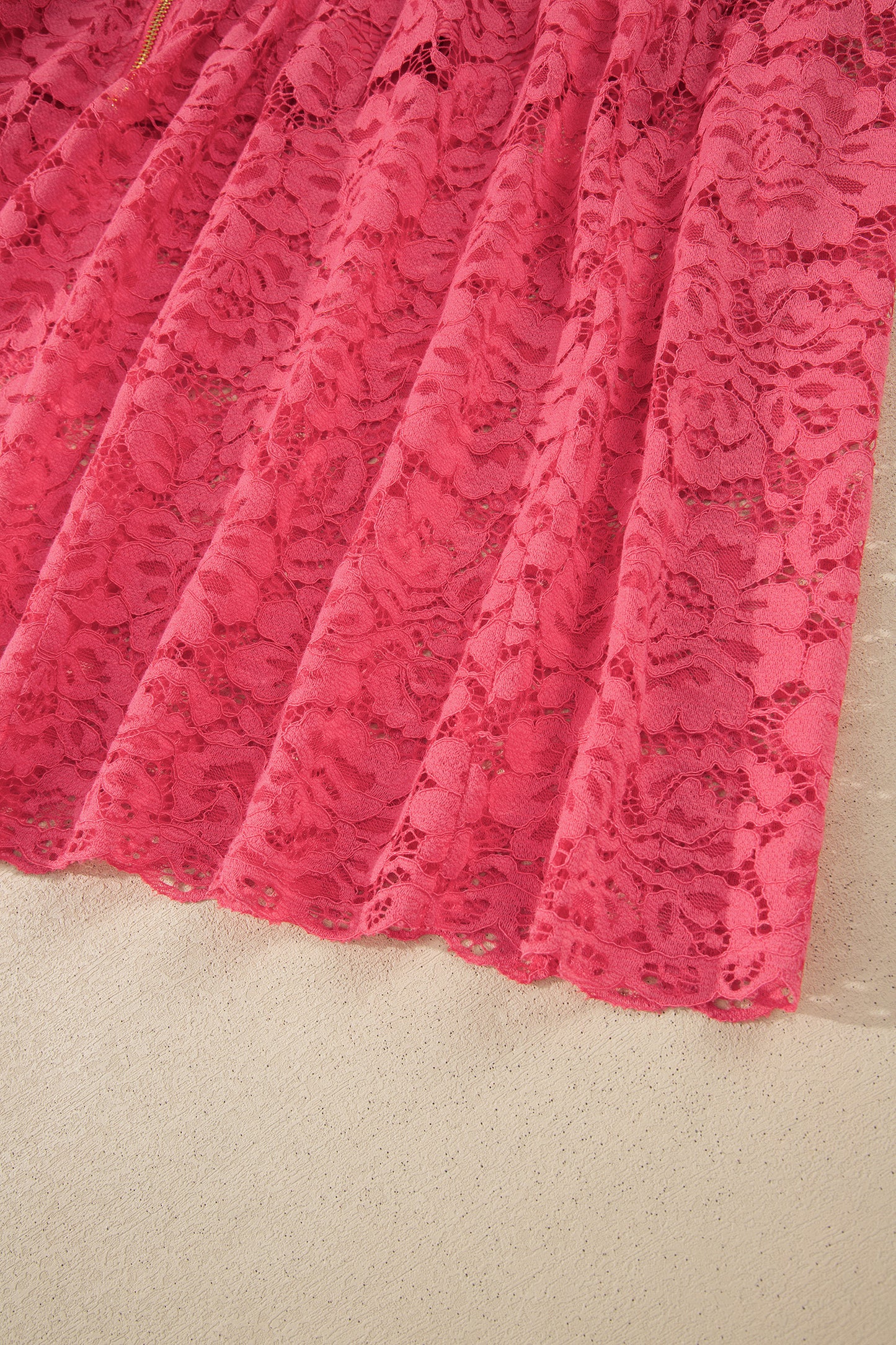 Rosé Riviera Lace Midi