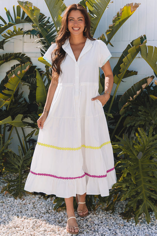 Santorini Summer Midi Dress