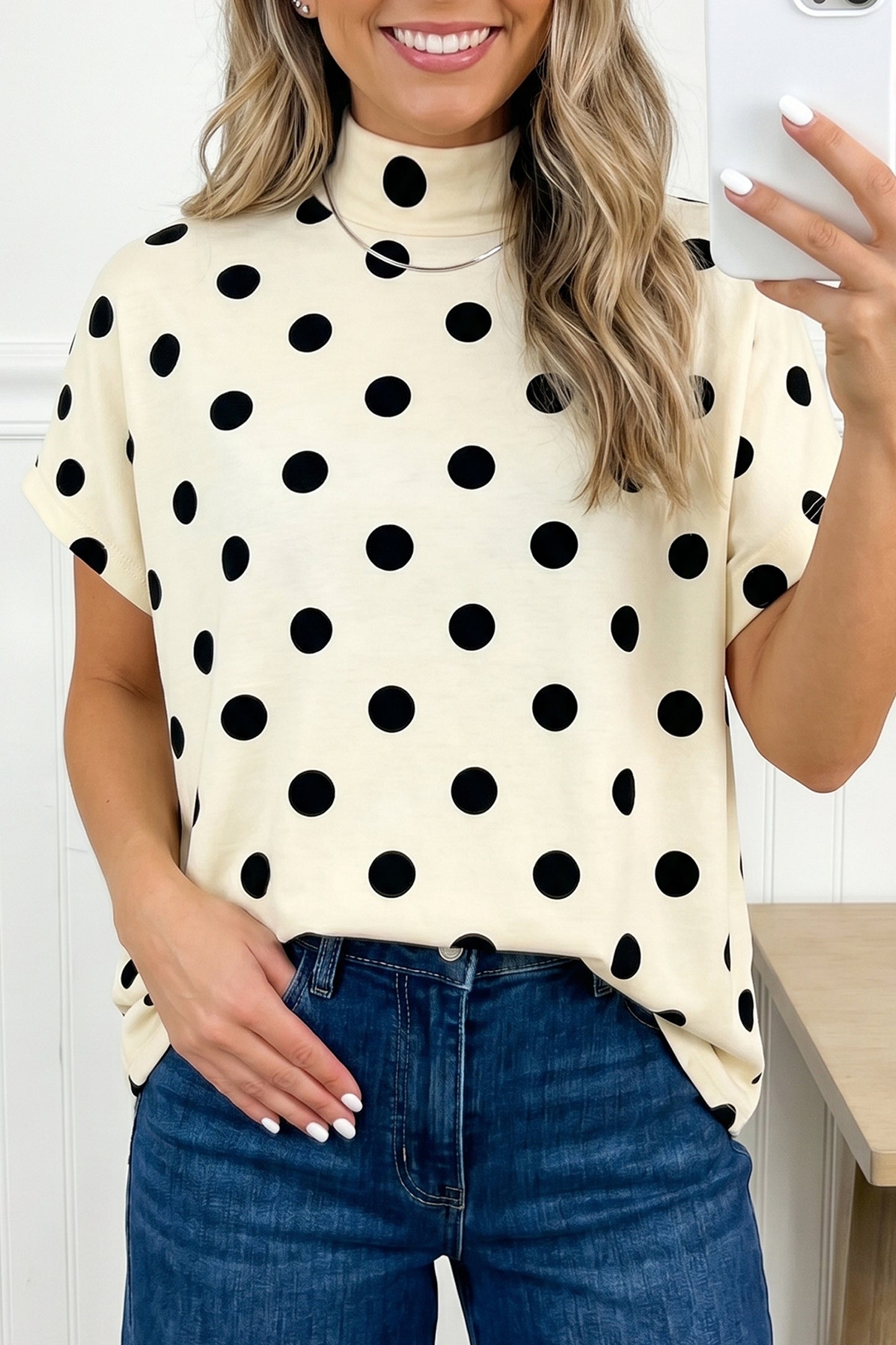 Midnight Charm Dot Top