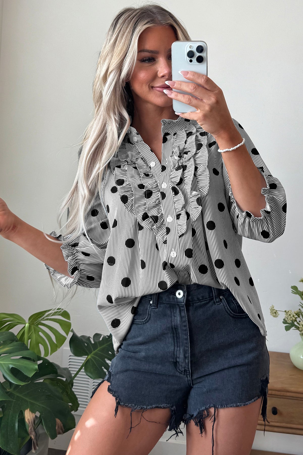 The Dot & Frill Blouse