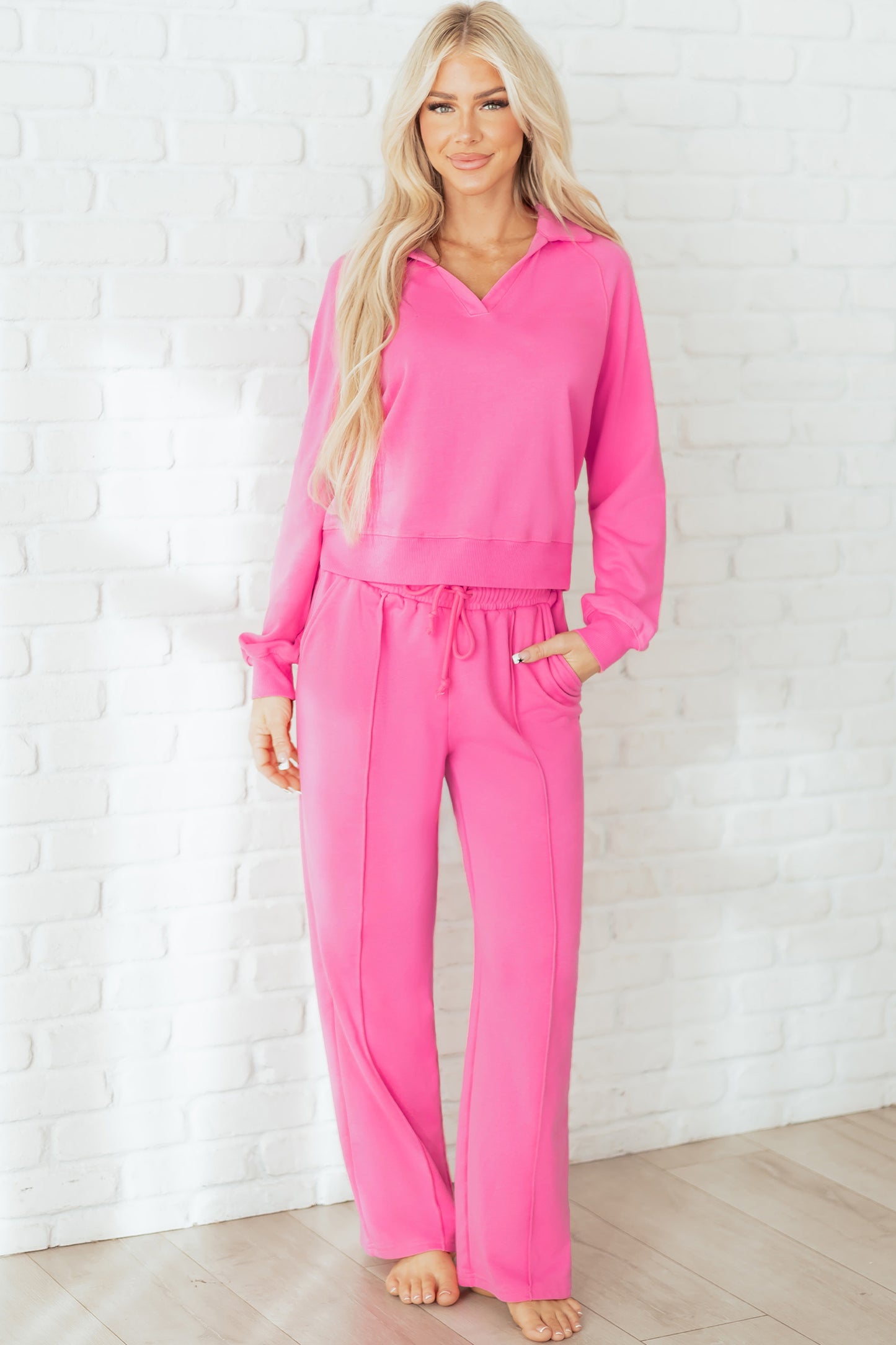 Bubblegum Pink Relaxed Lounge Set