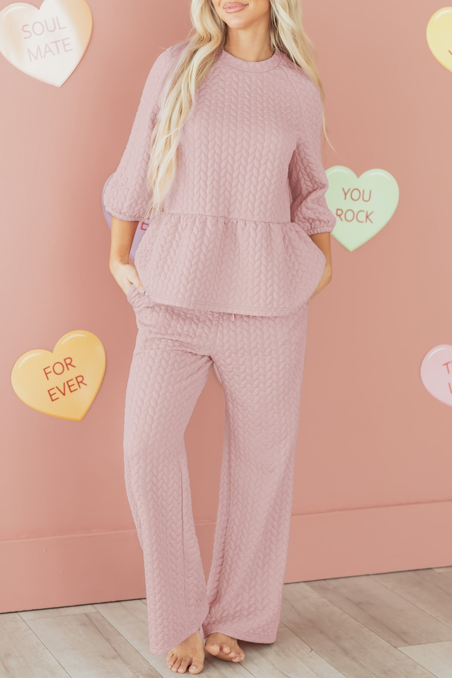 Soft Petals Quilted Lounge Set