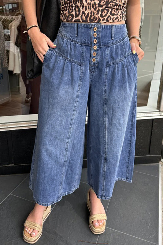 Harbor Breeze Button-Front Denim Pants