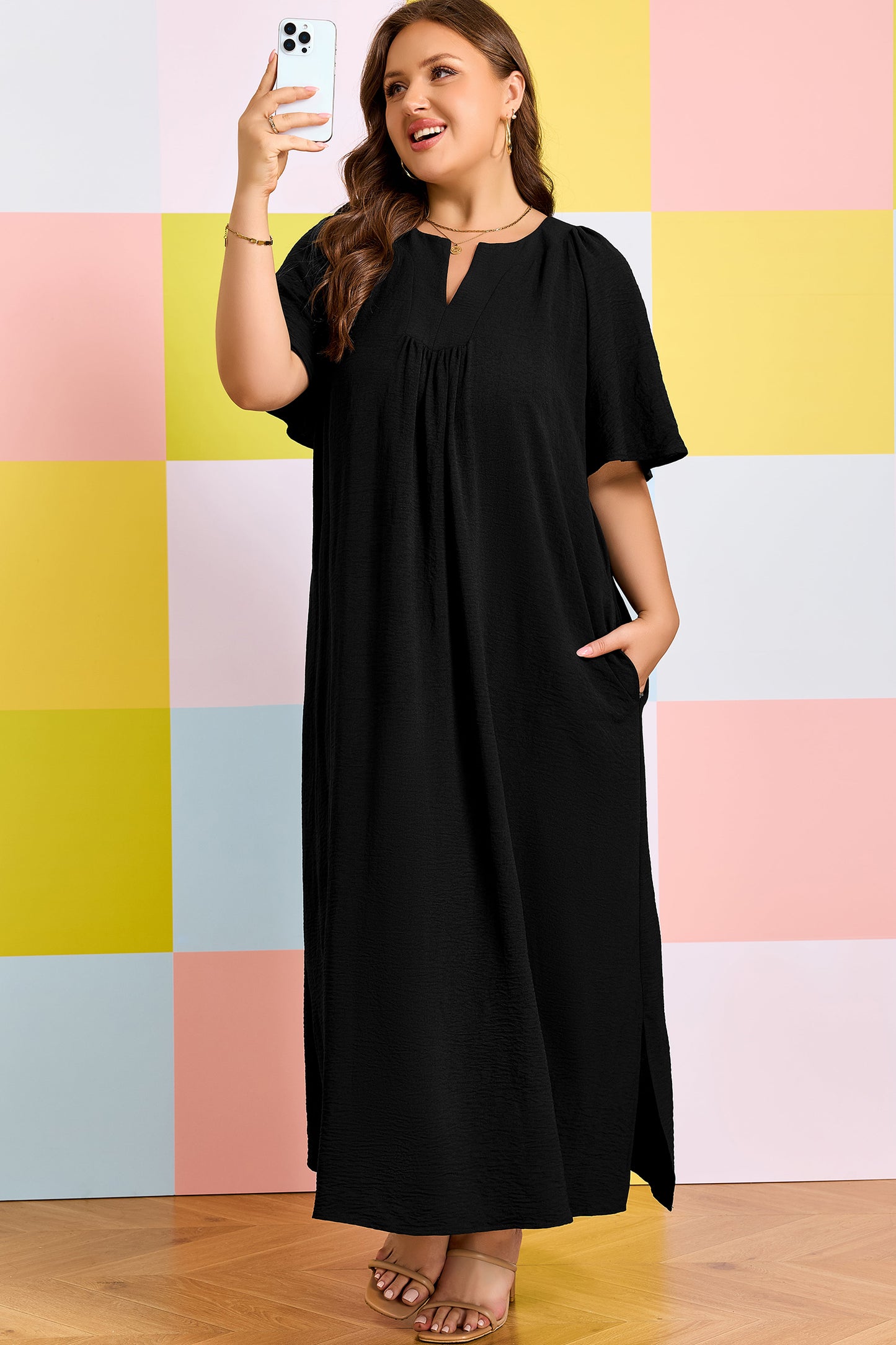 Midnight Stroll Curve Maxi Dress
