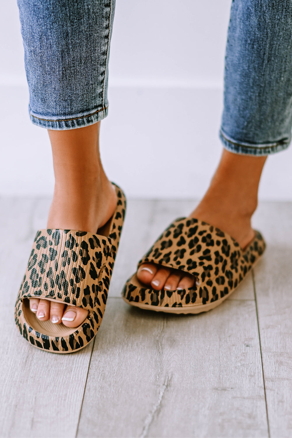 Leopard Luxe Slides