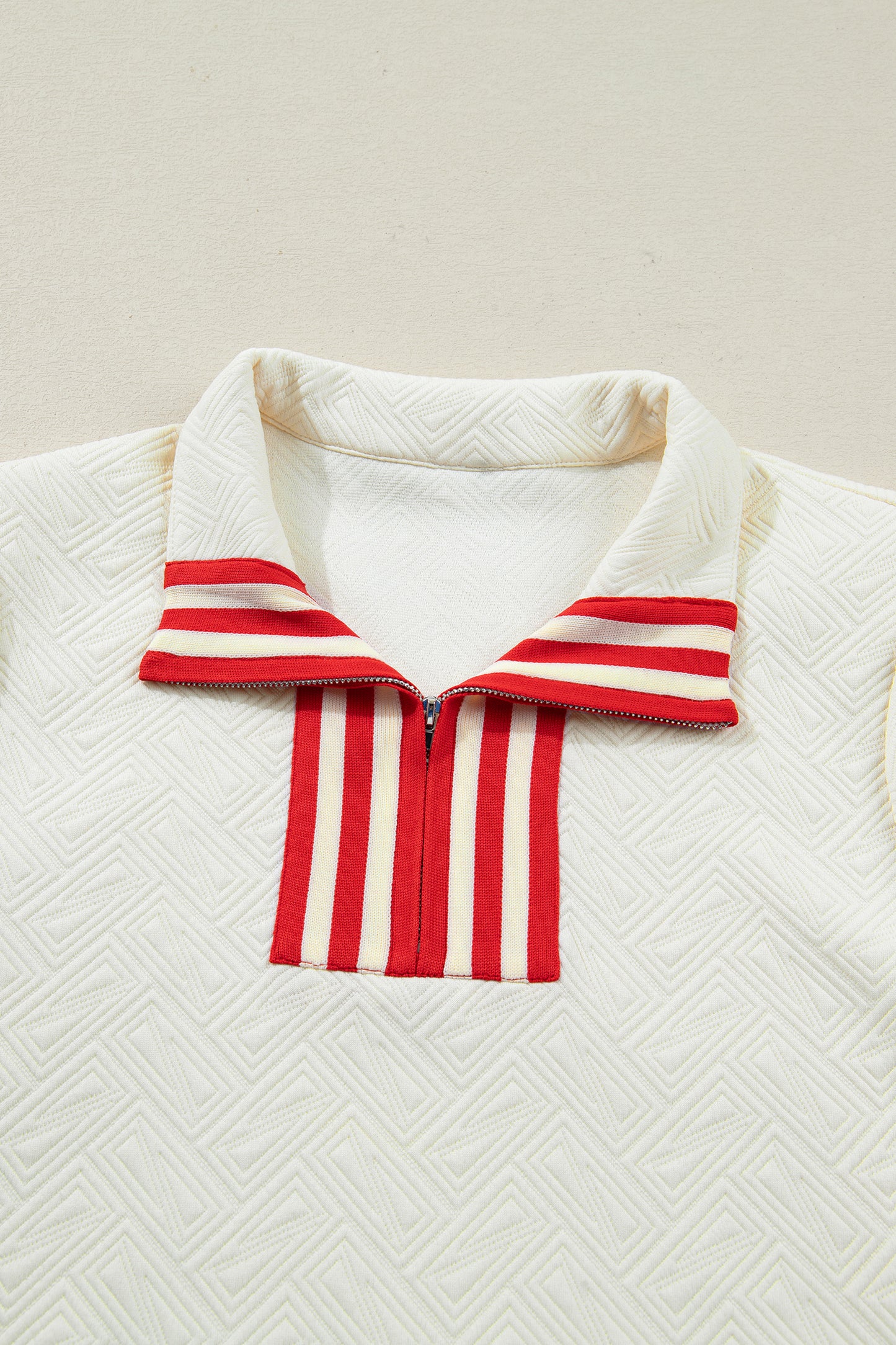 Ivory Lines Half Zip