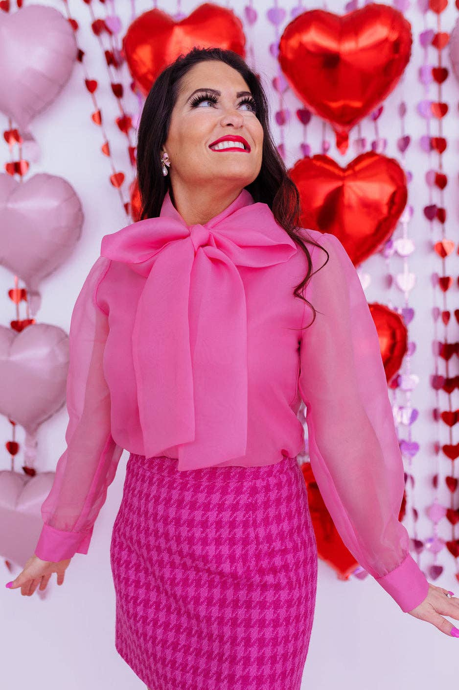 The Pink Champagne Bow Blouse