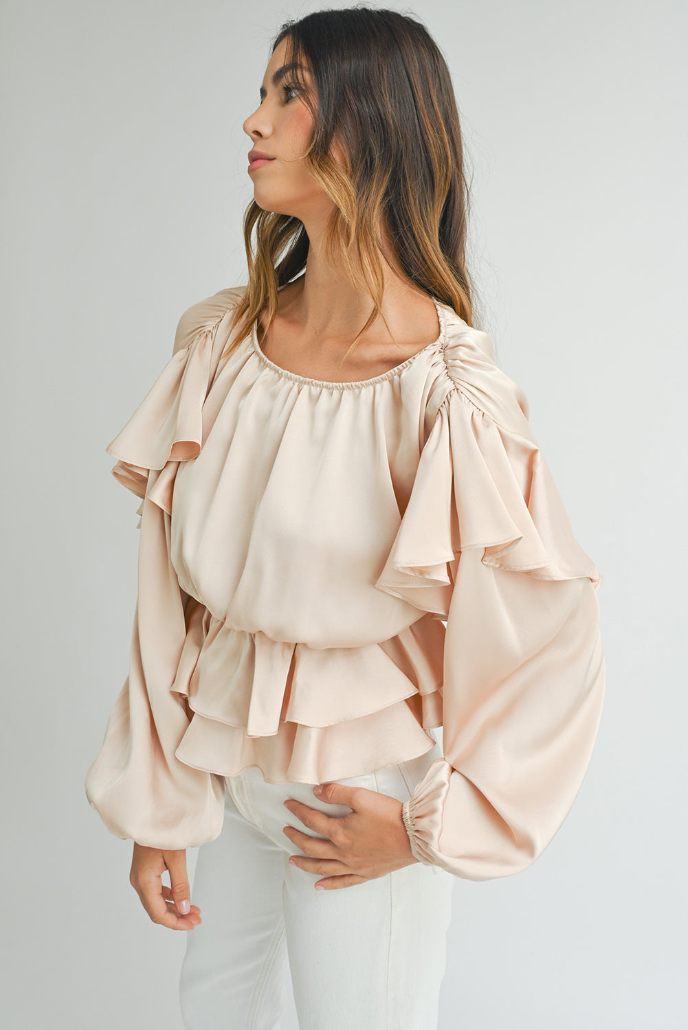 The Champagne Flutter Peplum