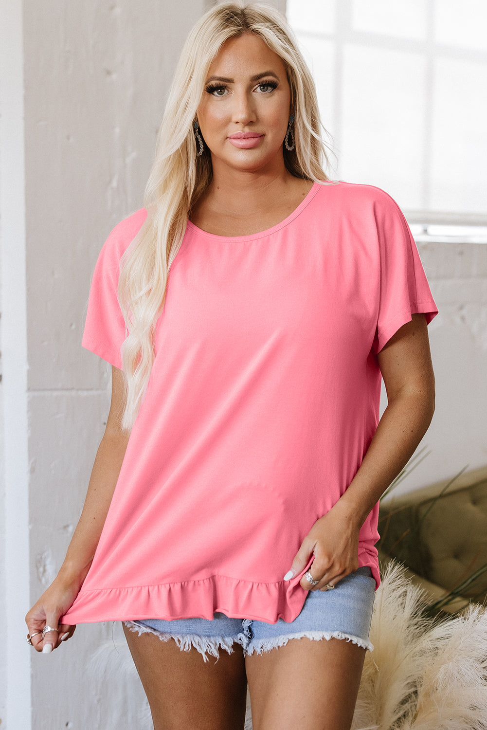 Pretty in Pink Ruffle Tee