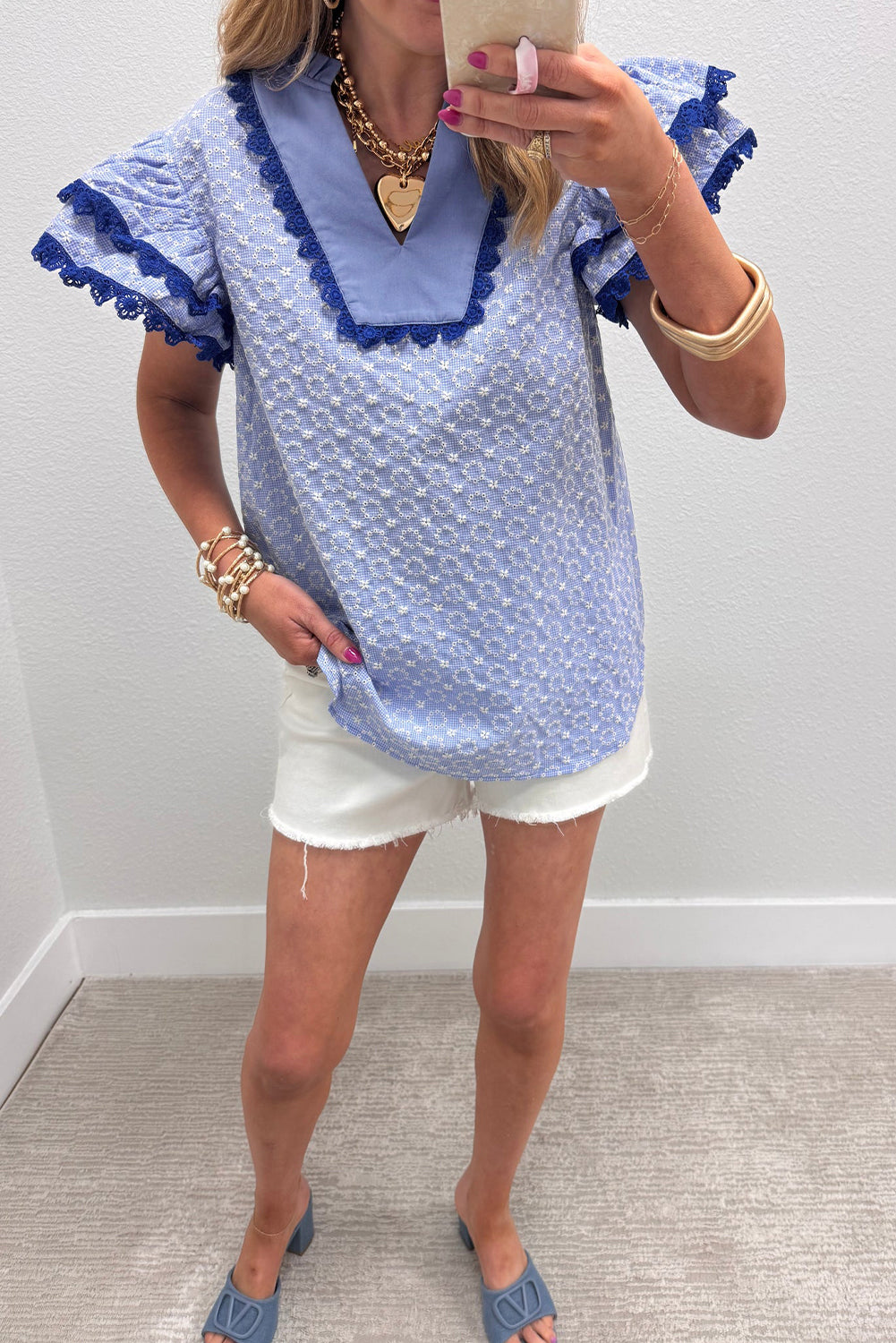 Carolina Eyelet Blouse