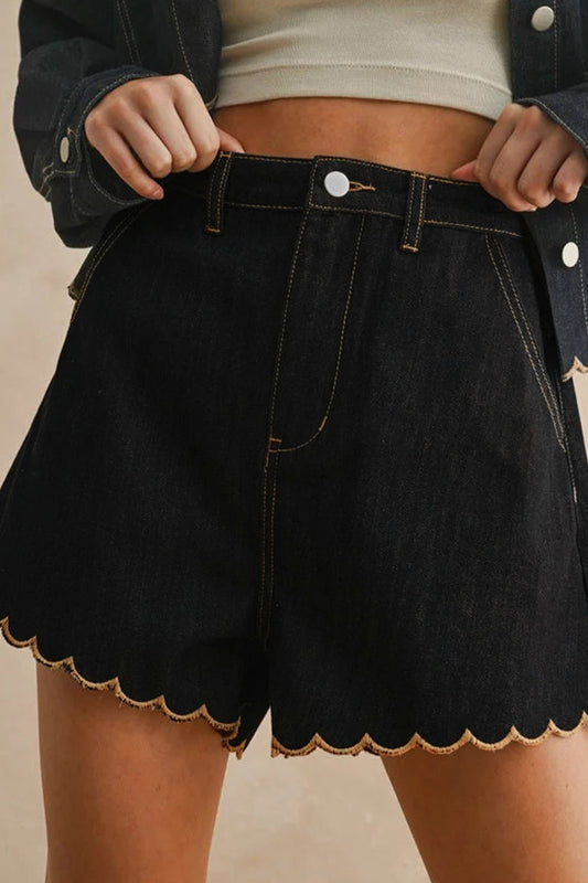 Midnight Social Scallop Shorts