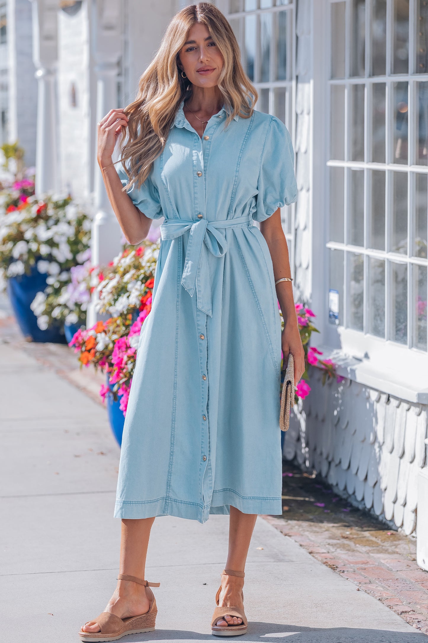 Coastal Poise Midi Dress