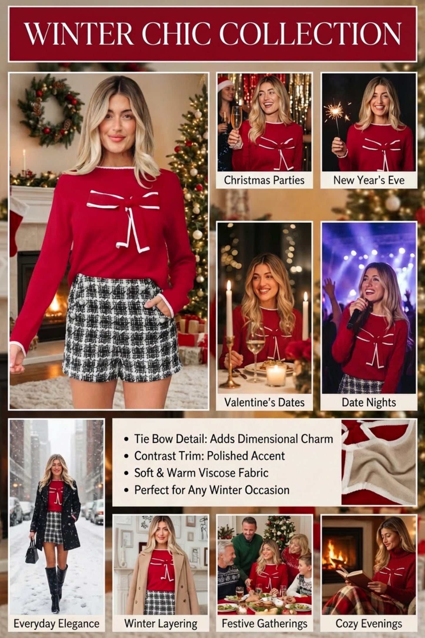 Merry Darling Bow Sweater