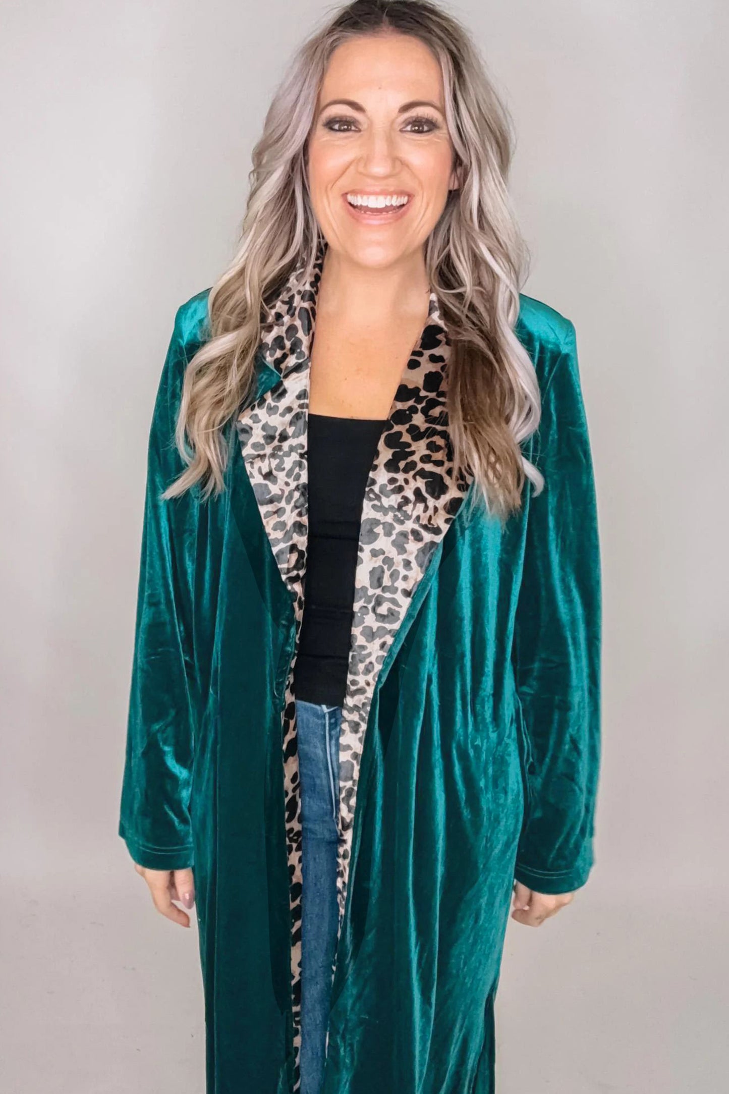 Emerald Wild Side Velvet Duster