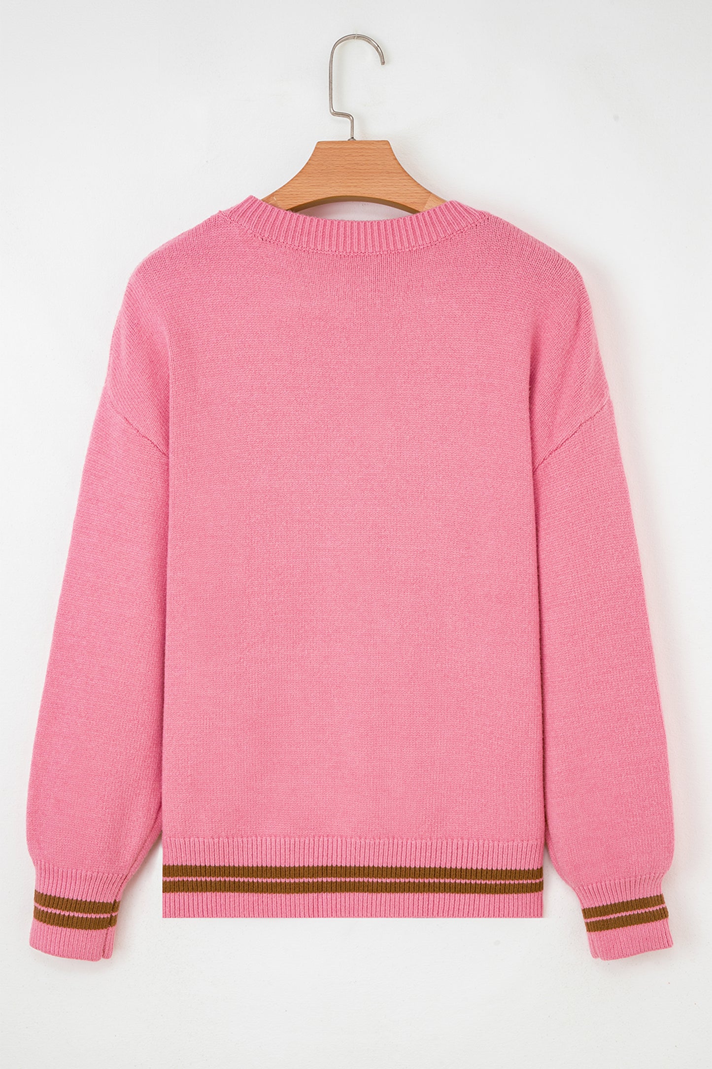 Peach Blossom See You Cowboy Embroidered Western Graphic Sweater