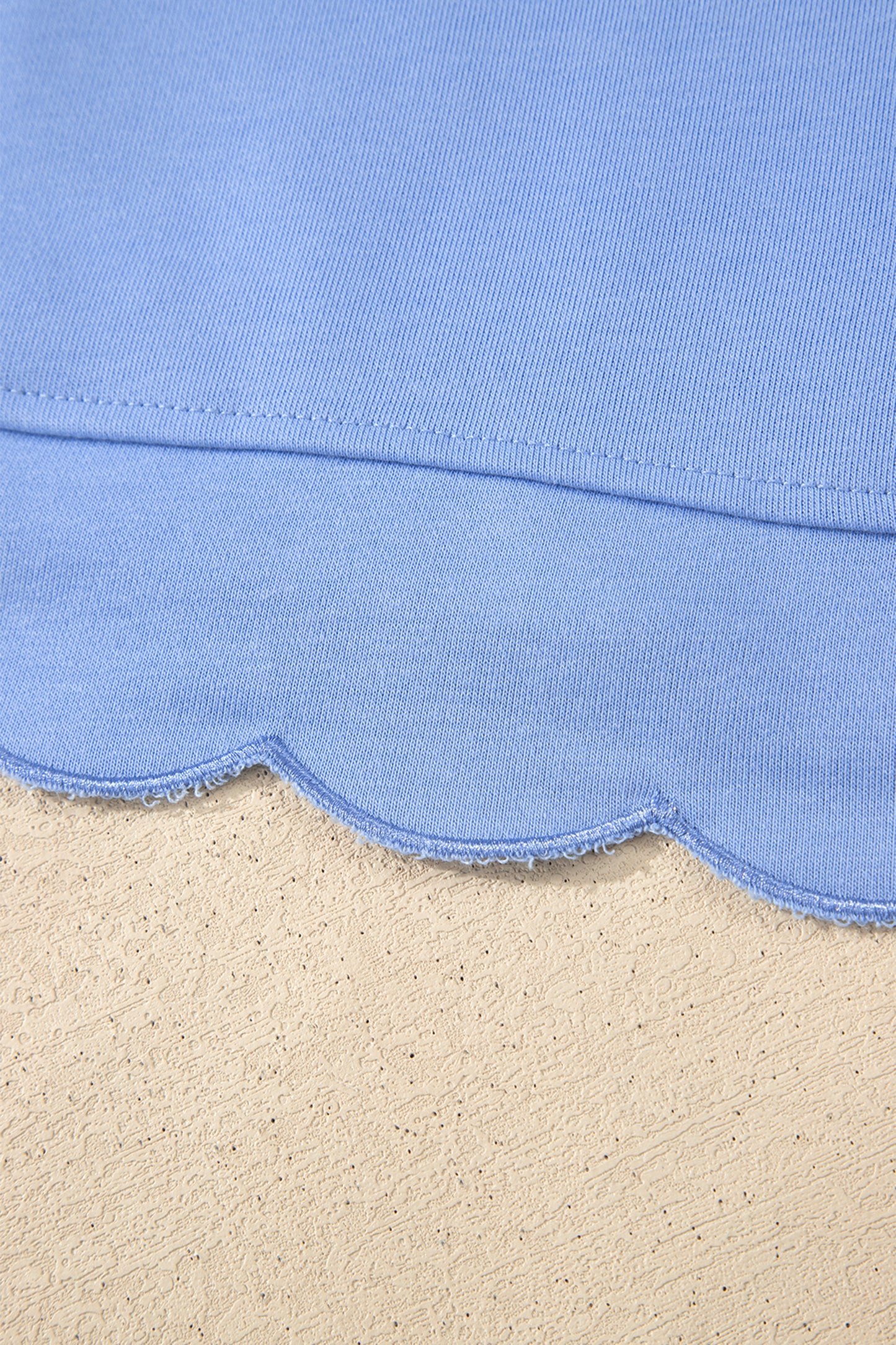 Curvy Blue Skies Scallop Dress