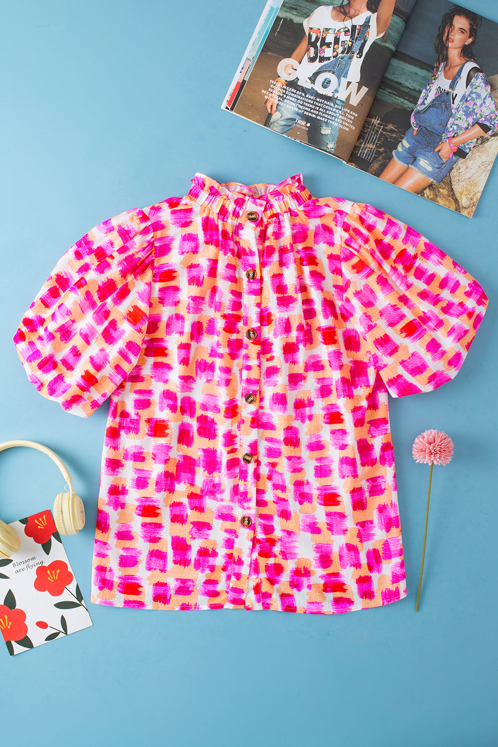 The Sunset Splash Statement Blouse