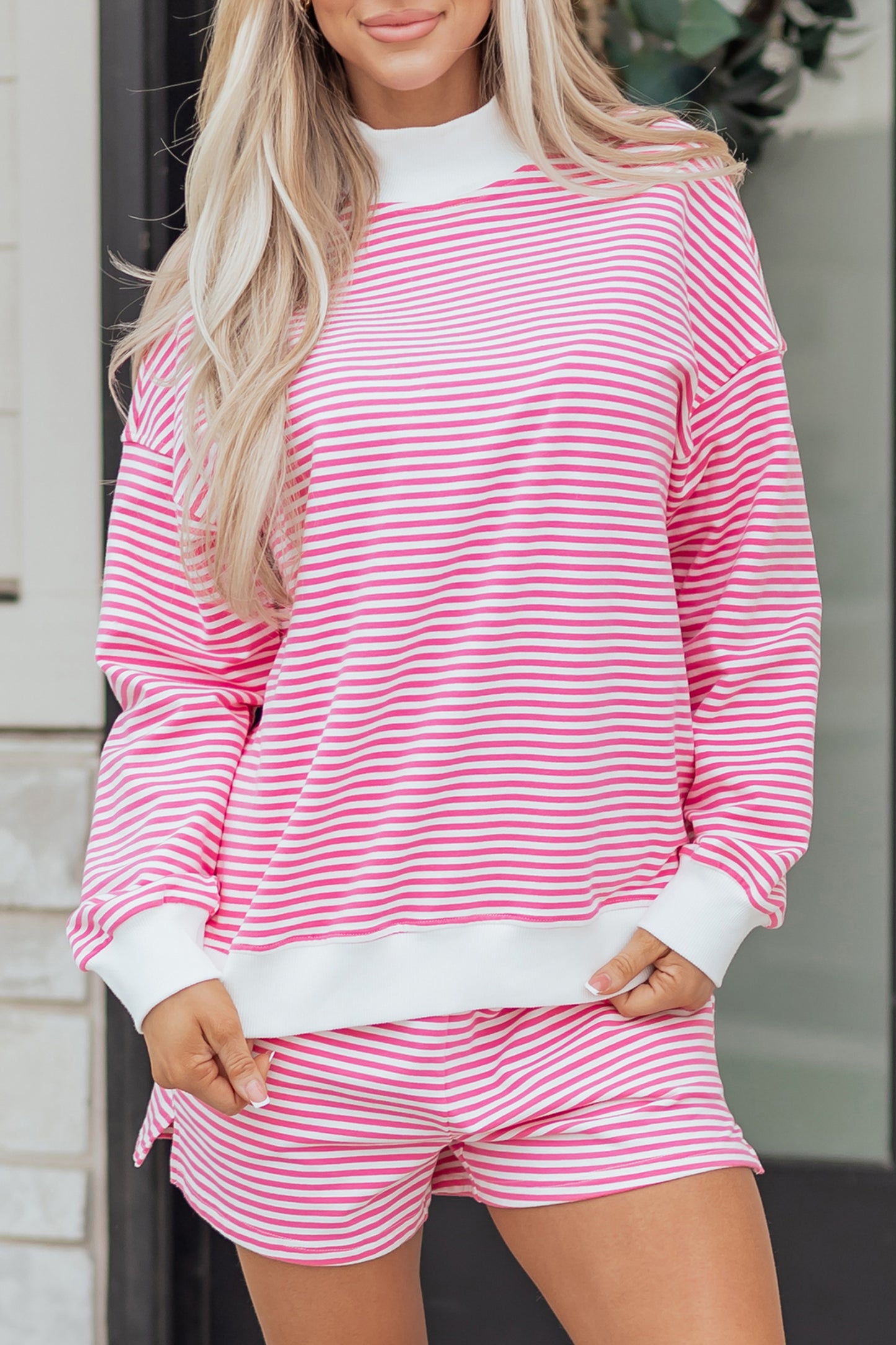 Strawberry Stripe Lounge Set