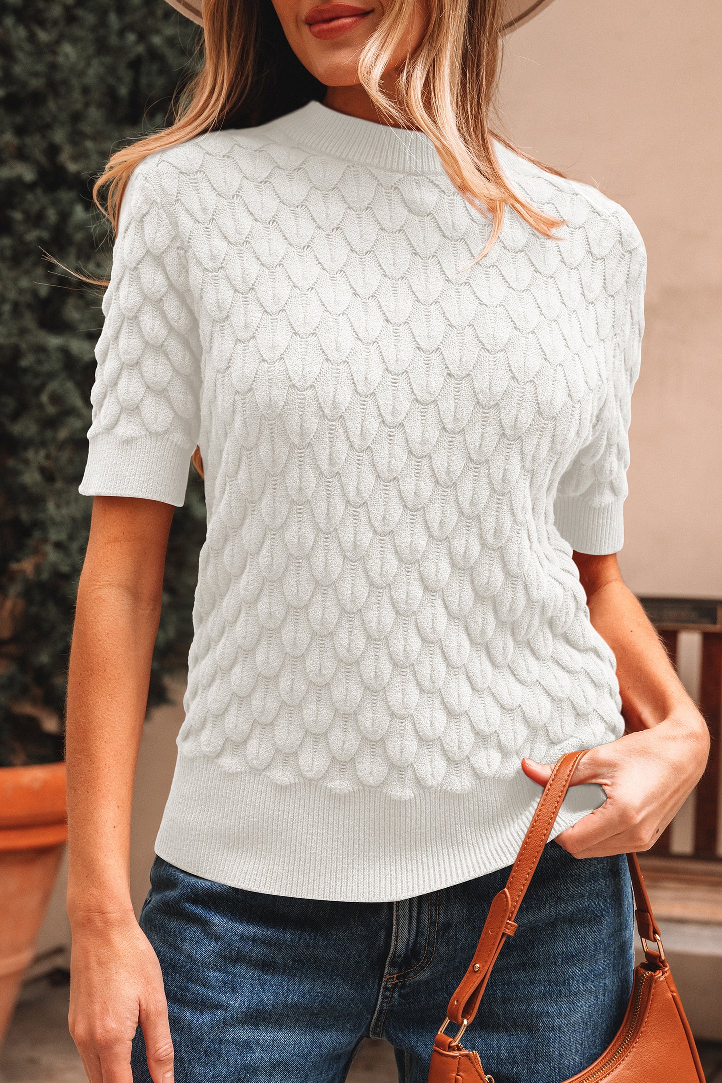 Heirloom Knit Short Sleeve Sweater