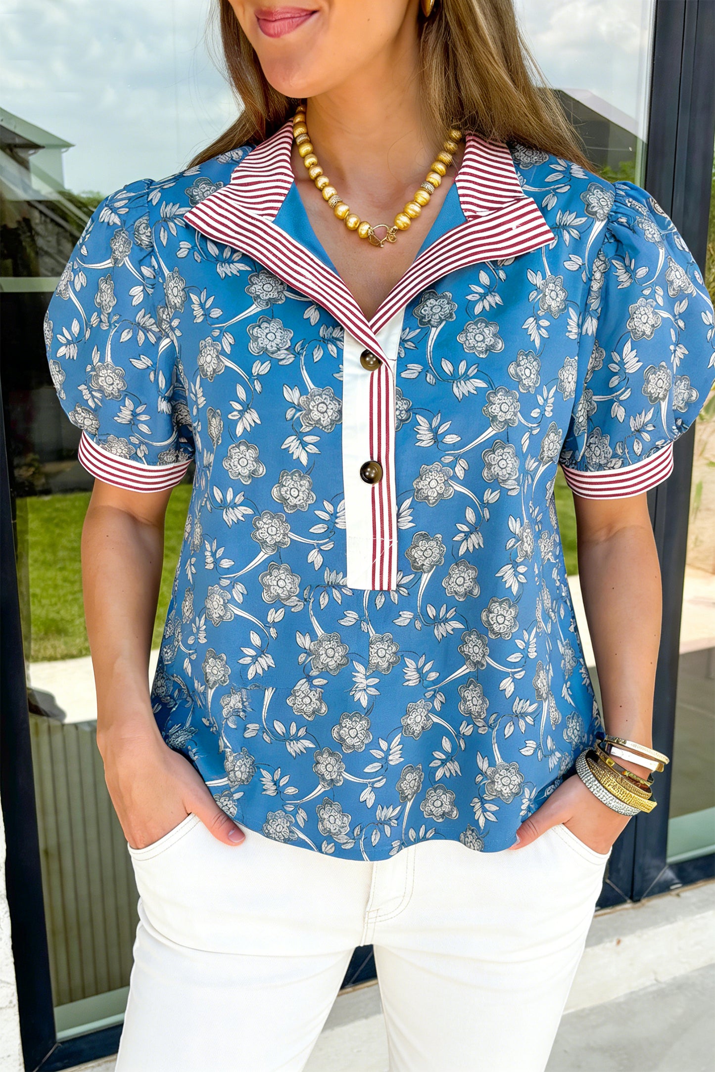 The Blue Belle Harbor Blouse