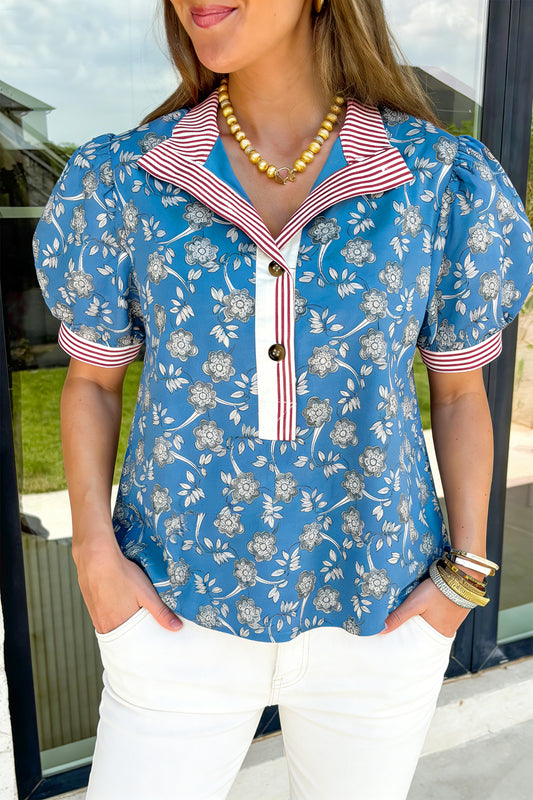 The Blue Belle Harbor Blouse