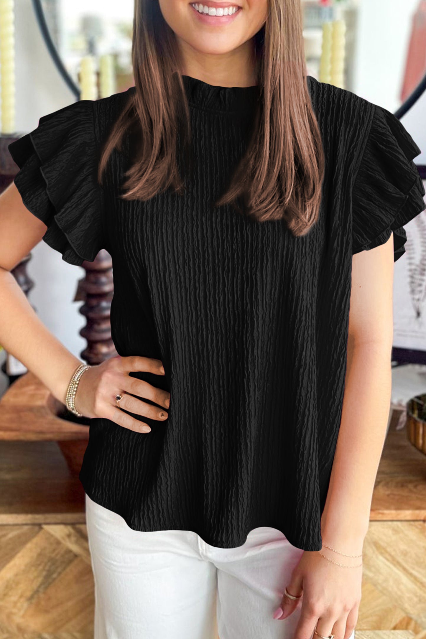City Chic Ruffle Blouse