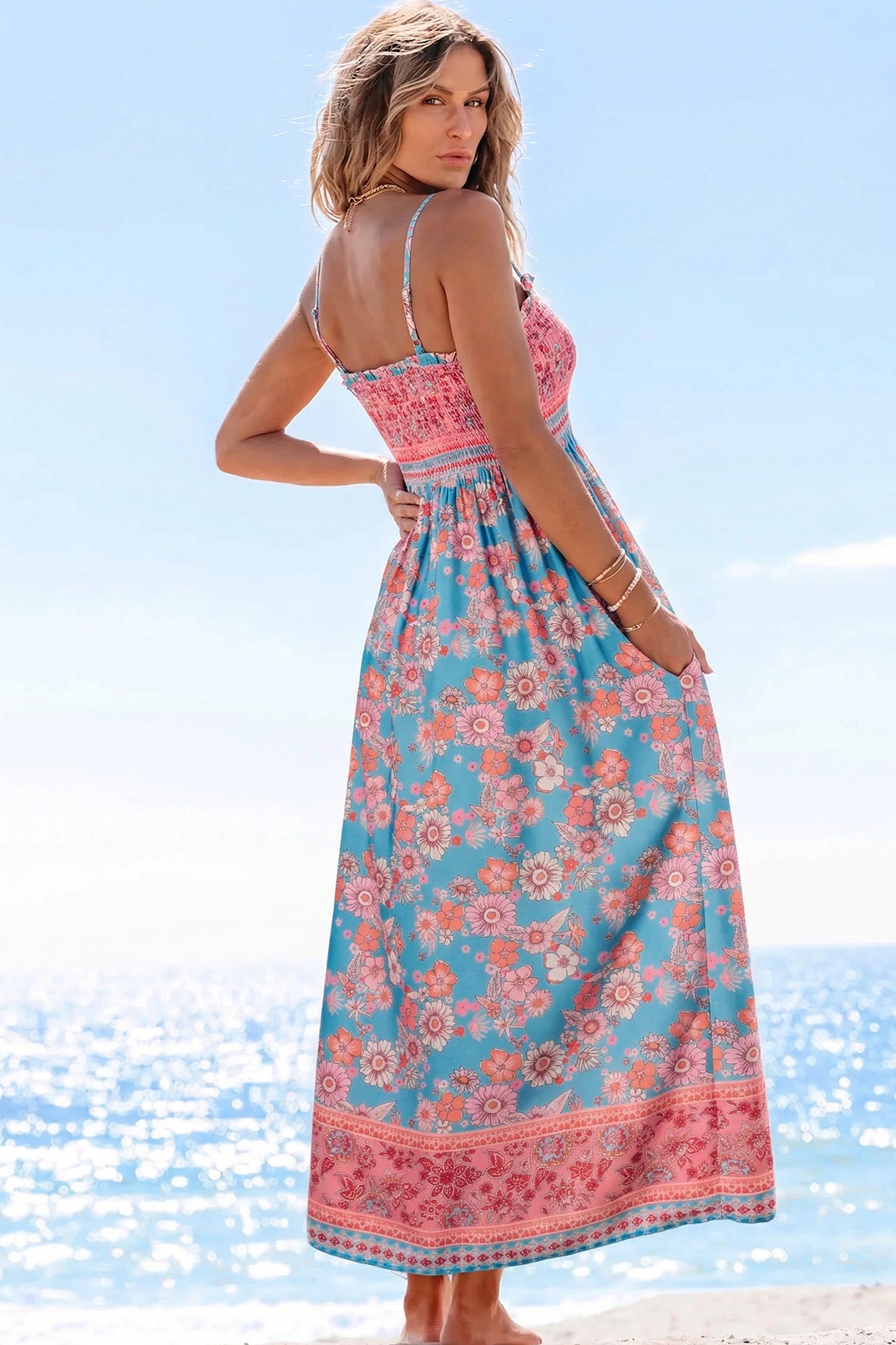 Seaside Bloom Maxi Dress
