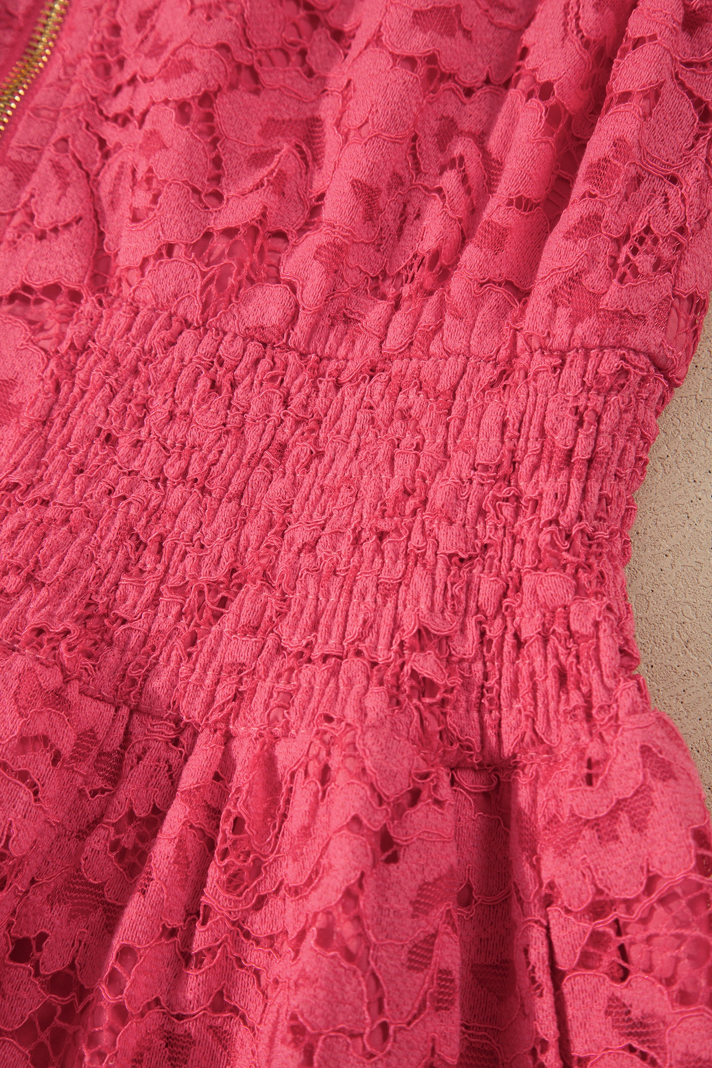 Rosé Riviera Lace Midi