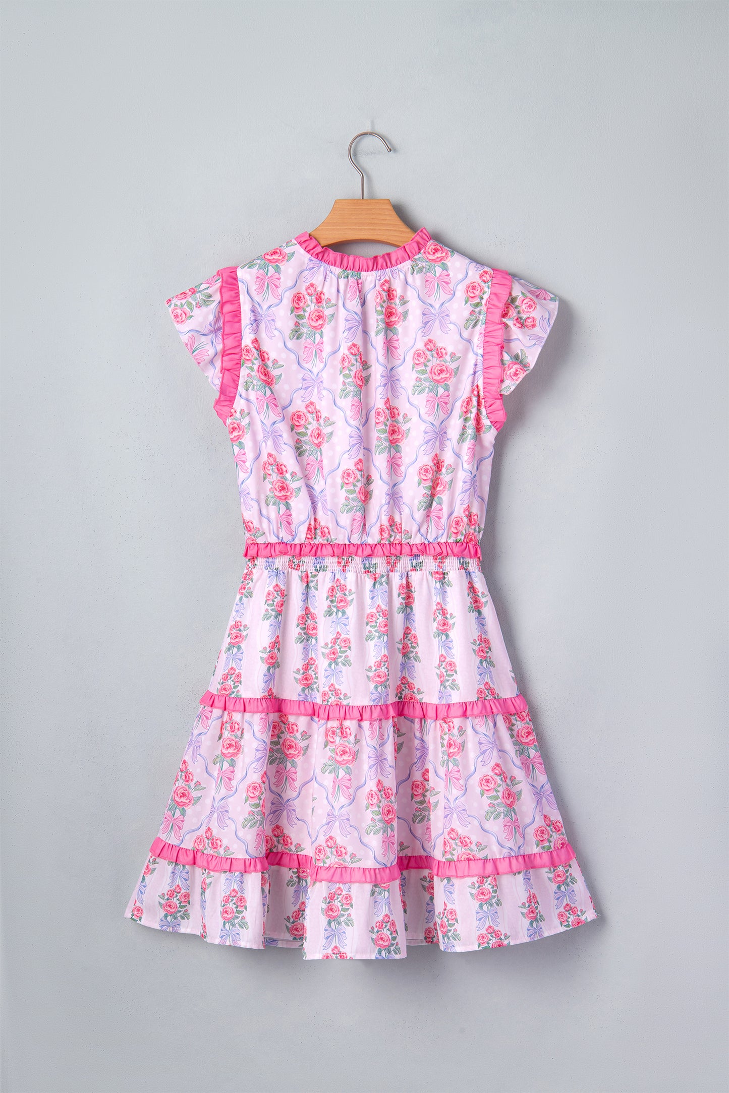 Petal Charm Ruffle Mini Dress