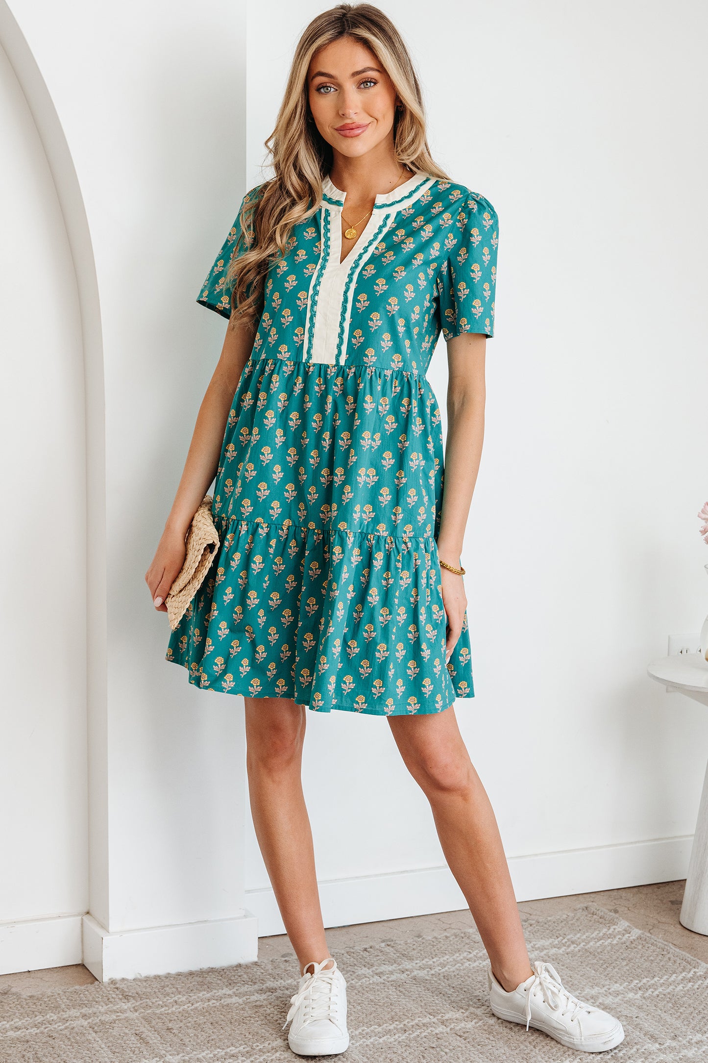 The Emerald Meadow Mini Dress