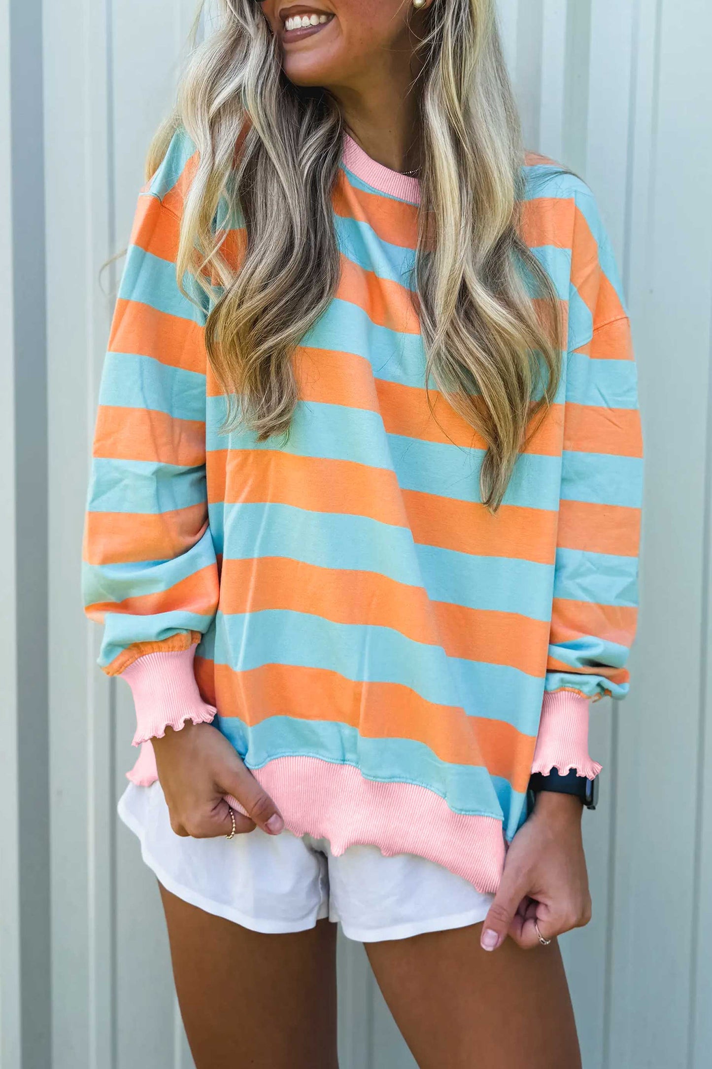 The Sorbet Stripe Pullover