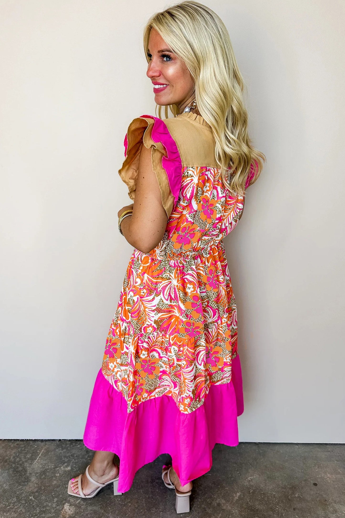 Petals in Motion Midi Dress