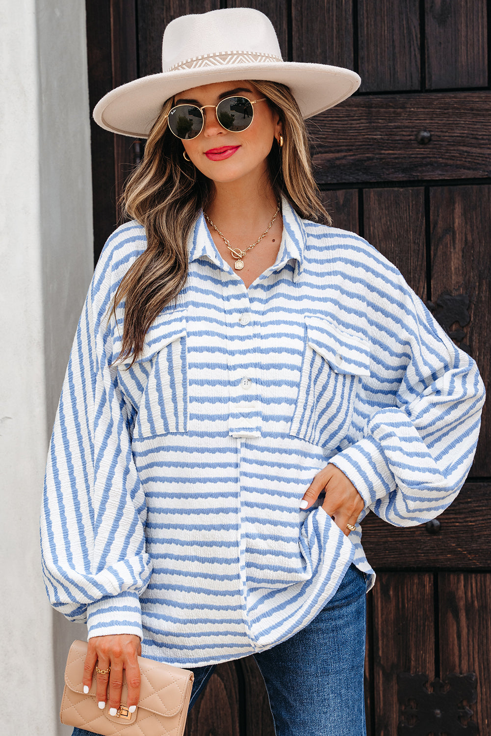 Seaside Grace Striped Blouse