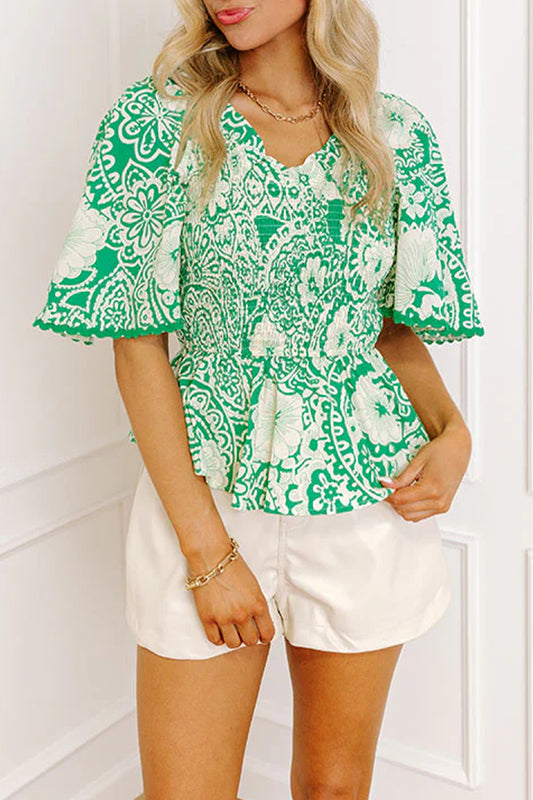 The Emerald Mosaic Blouse